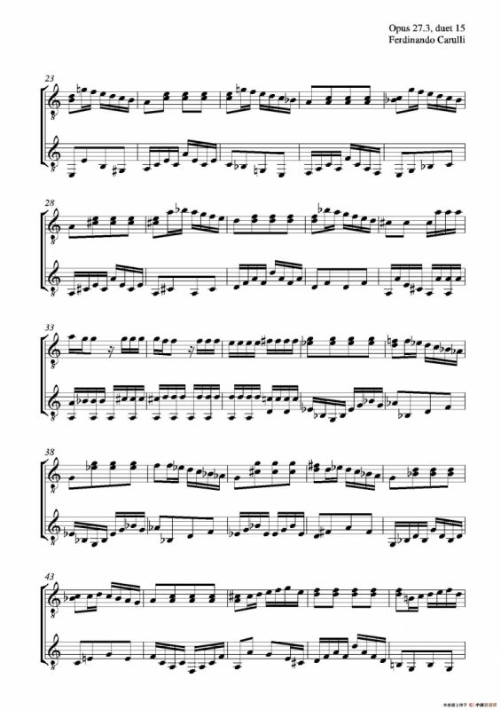 Metodo Completo Op.27-3（古典吉他二重奏练习·15）