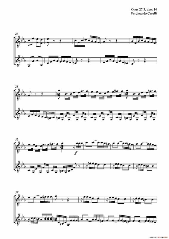 Metodo Completo Op.27-3（古典吉他二重奏练习·14）