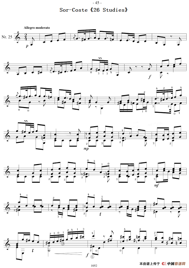 Sor-Coste《26 Studies》（STUDY 25）