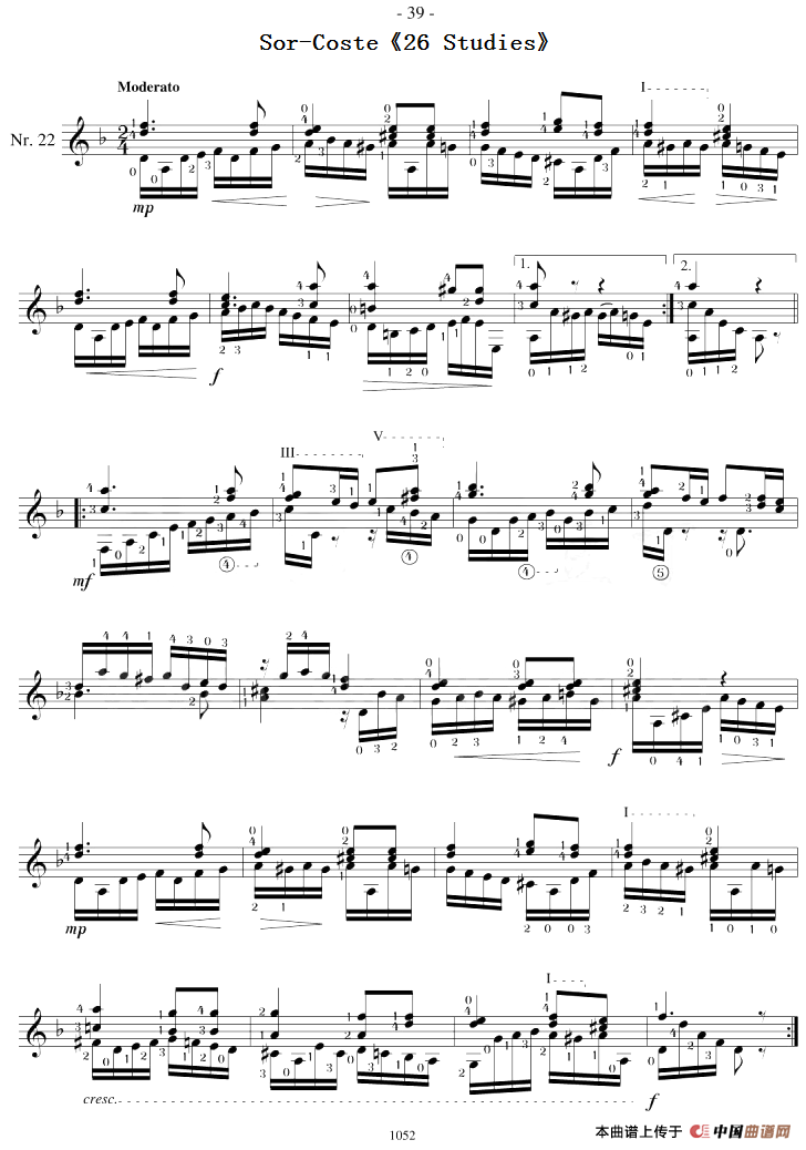 Sor-Coste《26 Studies》（STUDY 22）