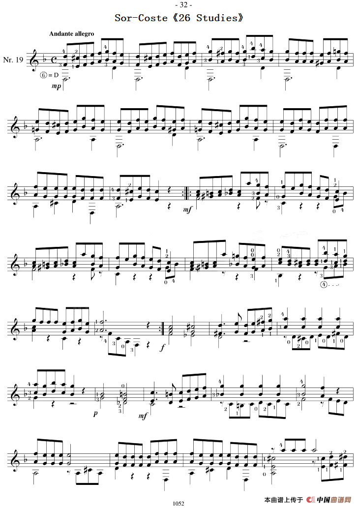 Sor-Coste《26 Studies》（STUDY 19）