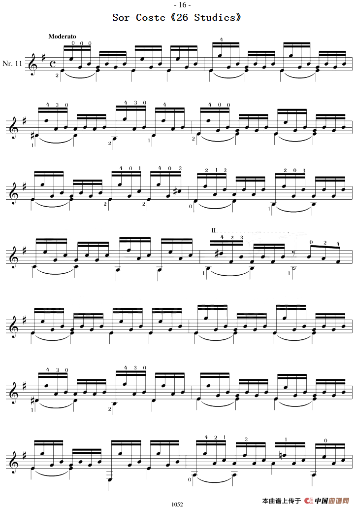 Sor-Coste《26 Studies》（STUDY 11）