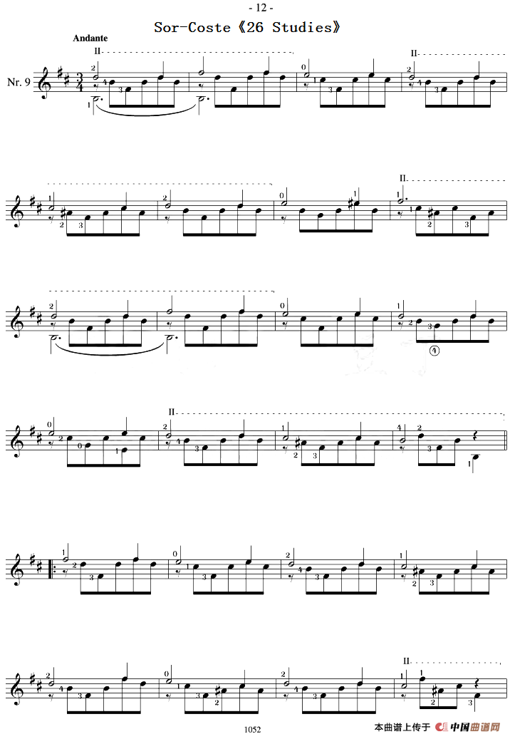 Sor-Coste《26 Studies》（STUDY 9）