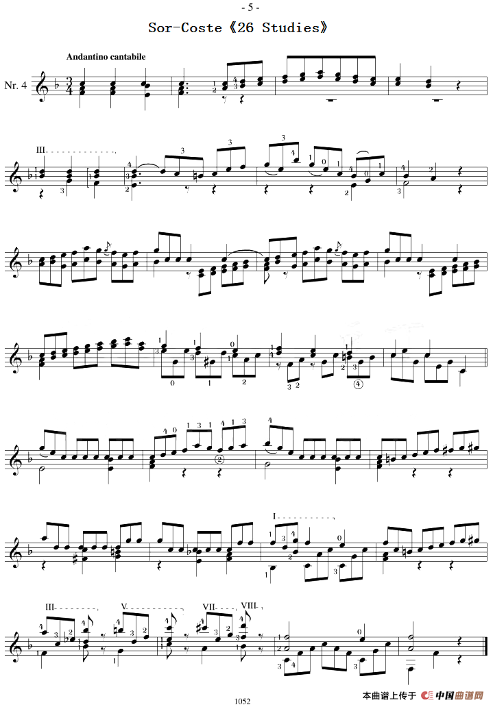Sor-Coste《26 Studies》（STUDY 4）