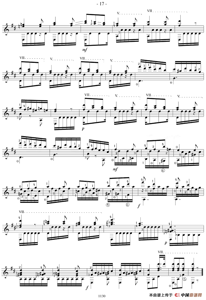 Napoleon Coste《25 Studies,Op.38》（STUDY 23）