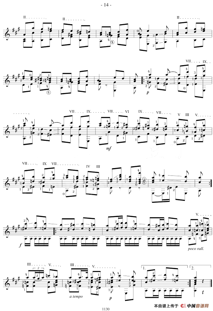 Napoleon Coste《25 Studies,Op.38》（STUDY 22）