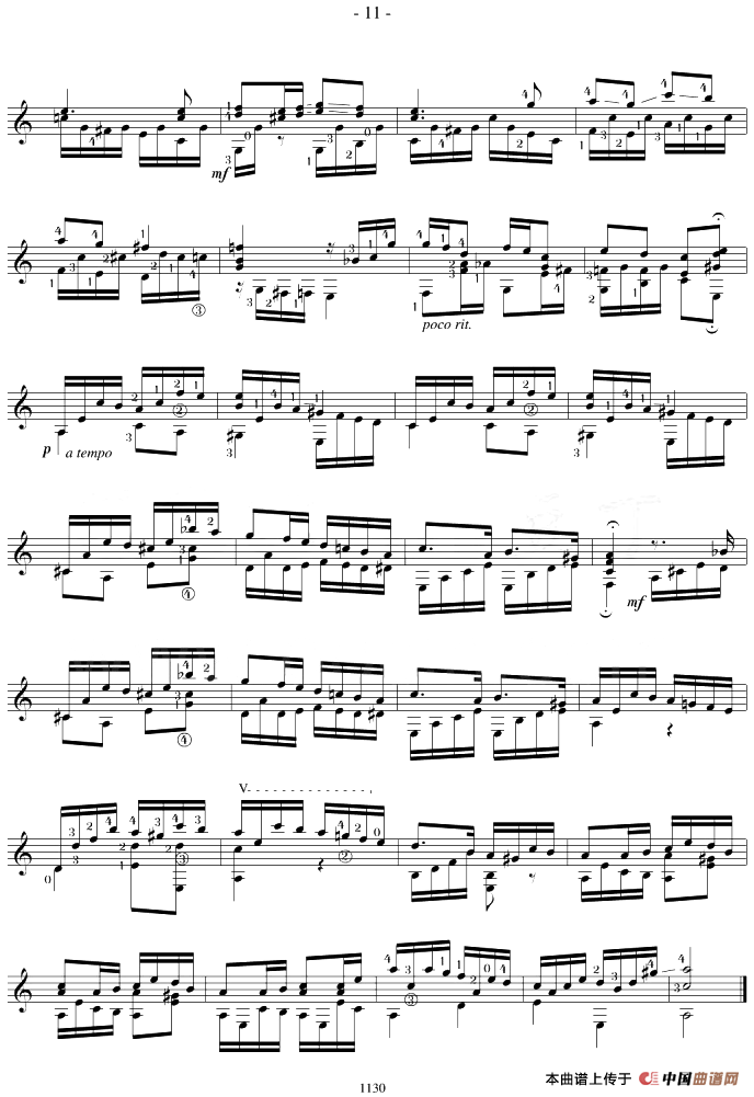 Napoleon Coste《25 Studies,Op.38》（STUDY 21）