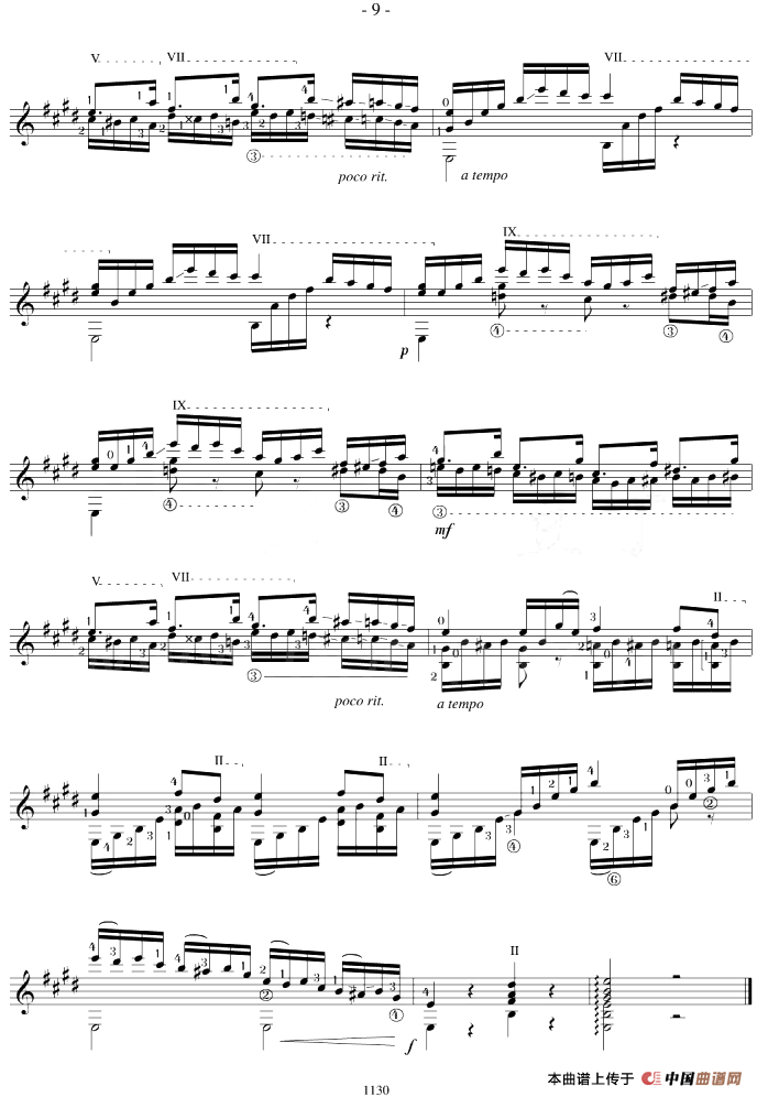 Napoleon Coste《25 Studies,Op.38》（STUDY 20）