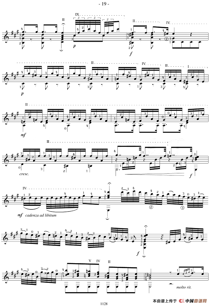 Napoleon Coste《25 Studies,Op.38》（STUDY 16）