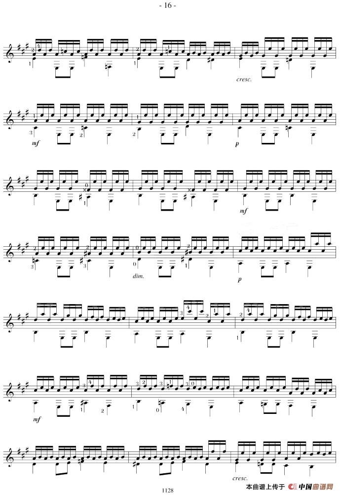 Napoleon Coste《25 Studies,Op.38》（STUDY 15）