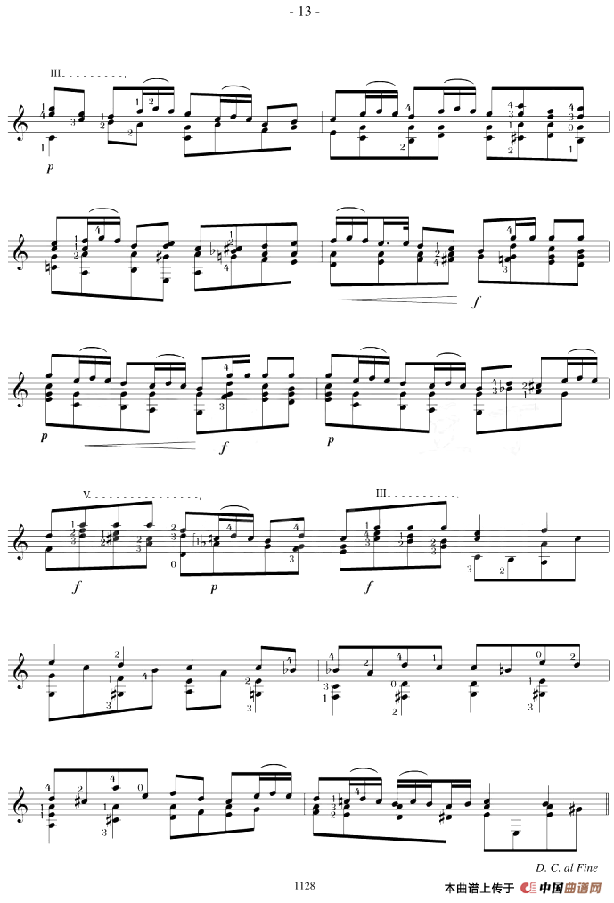 Napoleon Coste《25 Studies,Op.38》（STUDY 14）