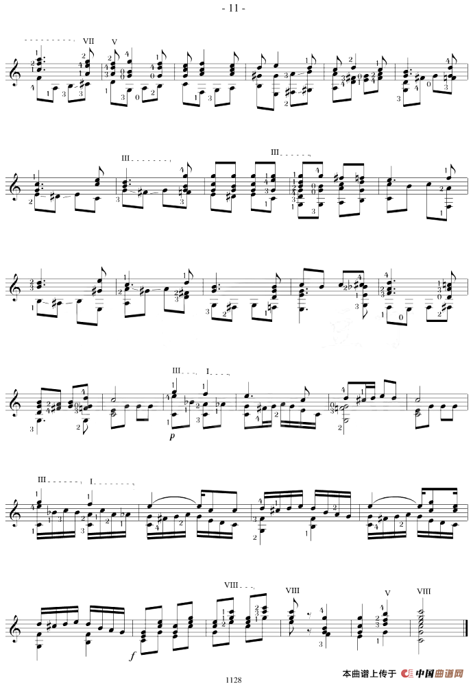 Napoleon Coste《25 Studies,Op.38》（STUDY 13）