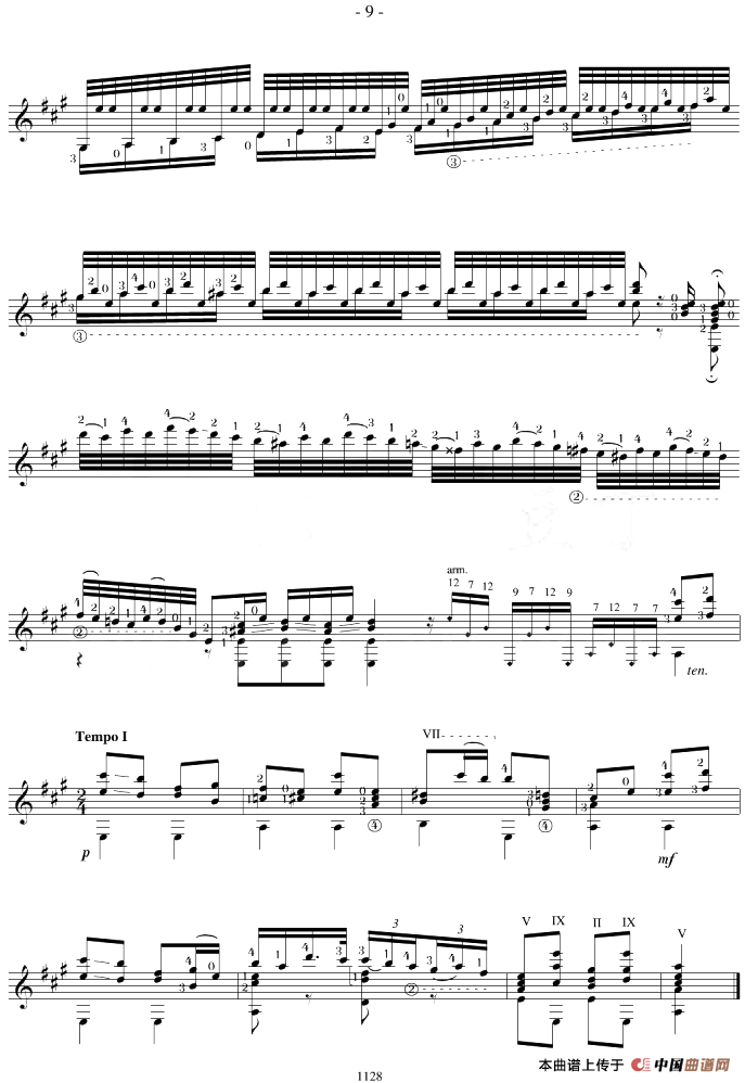 Napoleon Coste《25 Studies,Op.38》（STUDY 12）