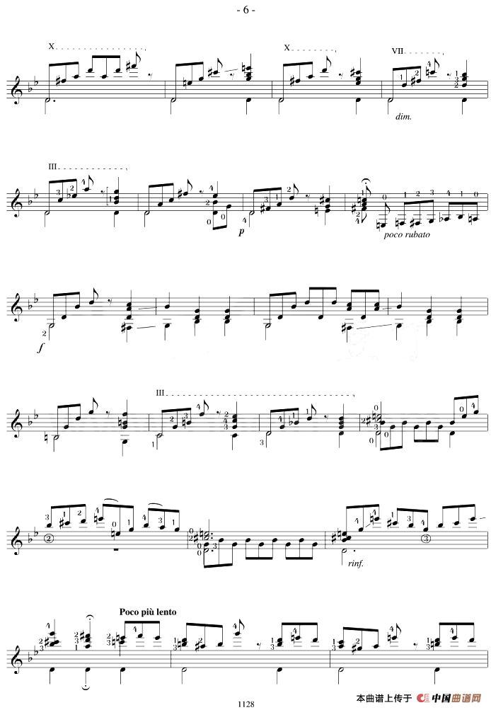 Napoleon Coste《25 Studies,Op.38》（STUDY 11）