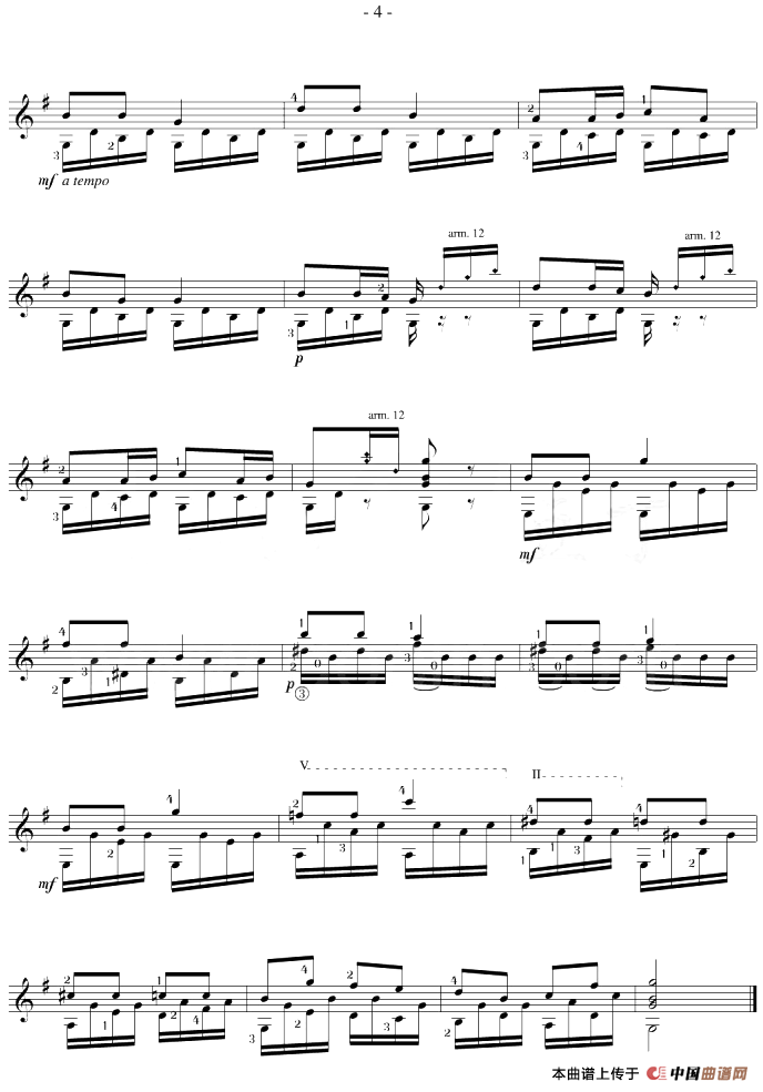 Napoleon Coste《25 Studies,Op.38》（STUDY 10）