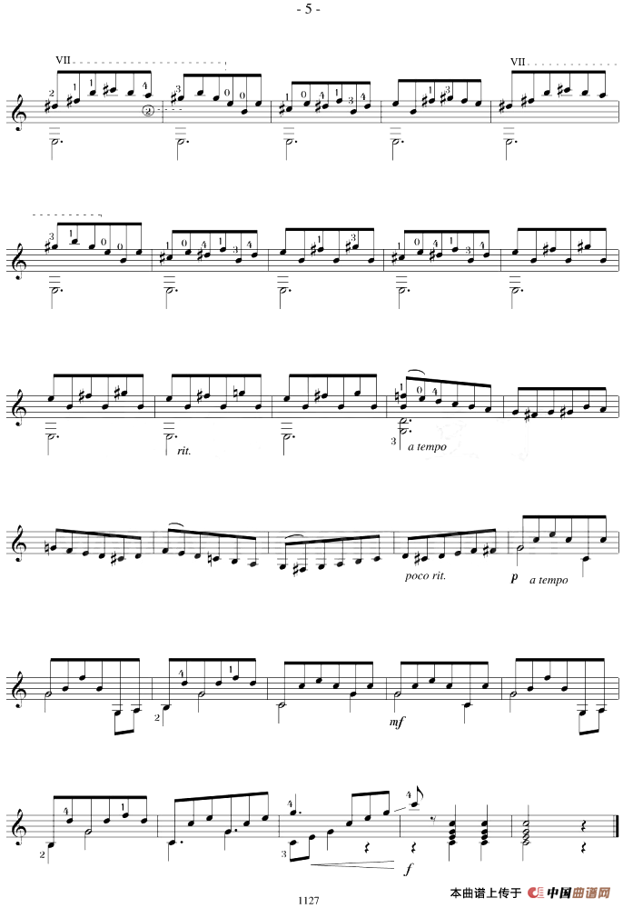 Napoleon Coste《25 Studies,Op.38》（STUDY 2）