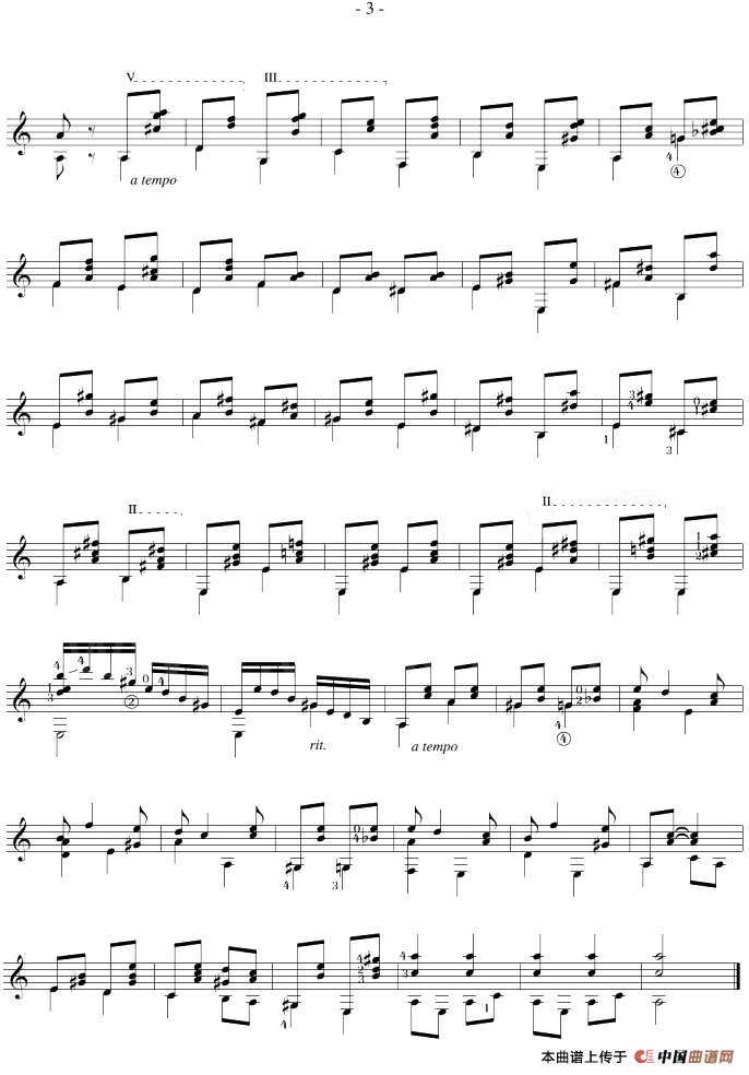 Napoleon Coste《25 Studies,Op.38》（STUDY 1）