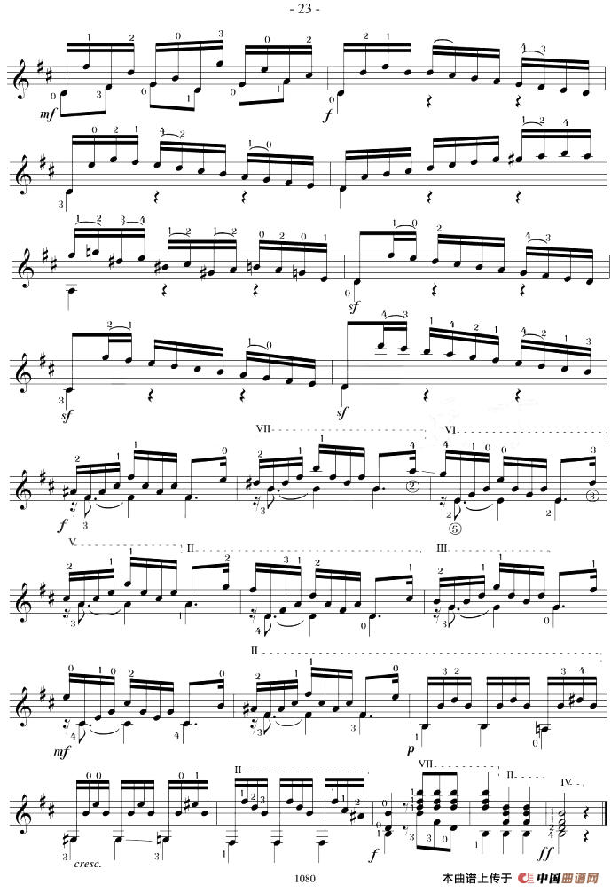 Mauro Giuliani《12 Studies,Op.48》（STUDY 23）