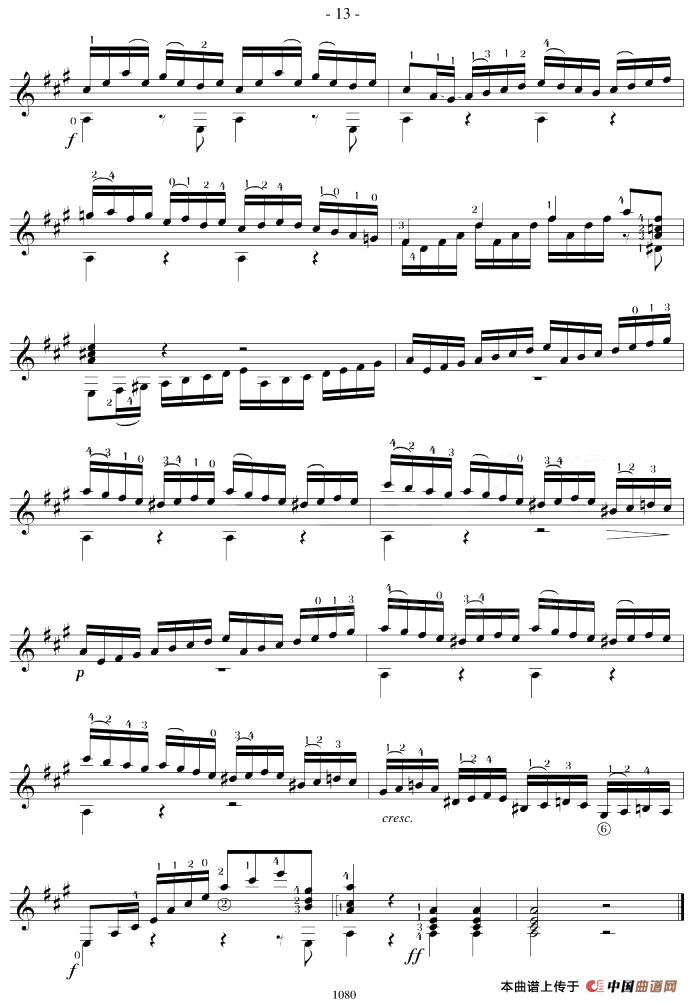 Mauro Giuliani《12 Studies,Op.48》（STUDY 18）