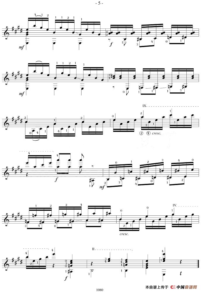 Mauro Giuliani《12 Studies,Op.48》（STUDY 14）