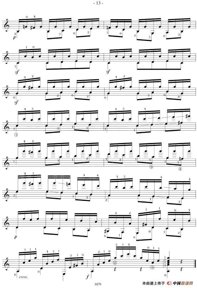 Mauro Giuliani《12 Studies,Op.48》（STUDY 8）