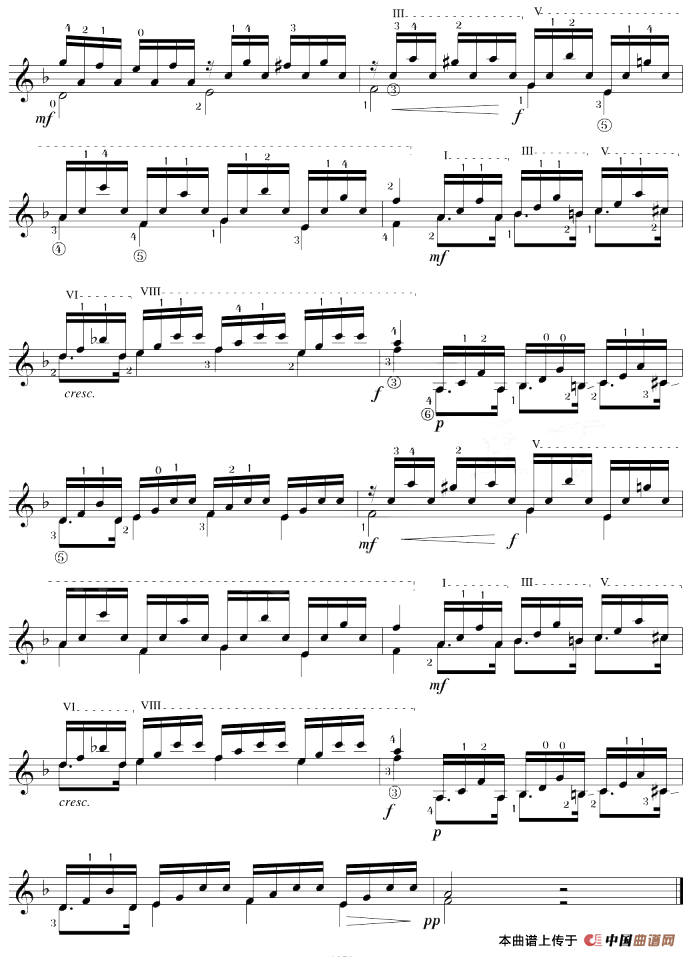 Mauro Giuliani《12 Studies,Op.48》（STUDY 7）