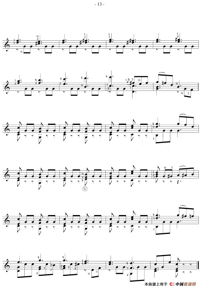 Fernando Sor《12 Studies,Op.60》（STUDY 7）