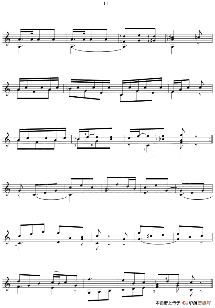 Fernando Sor《12 Studies,Op.60》（STUDY 6）