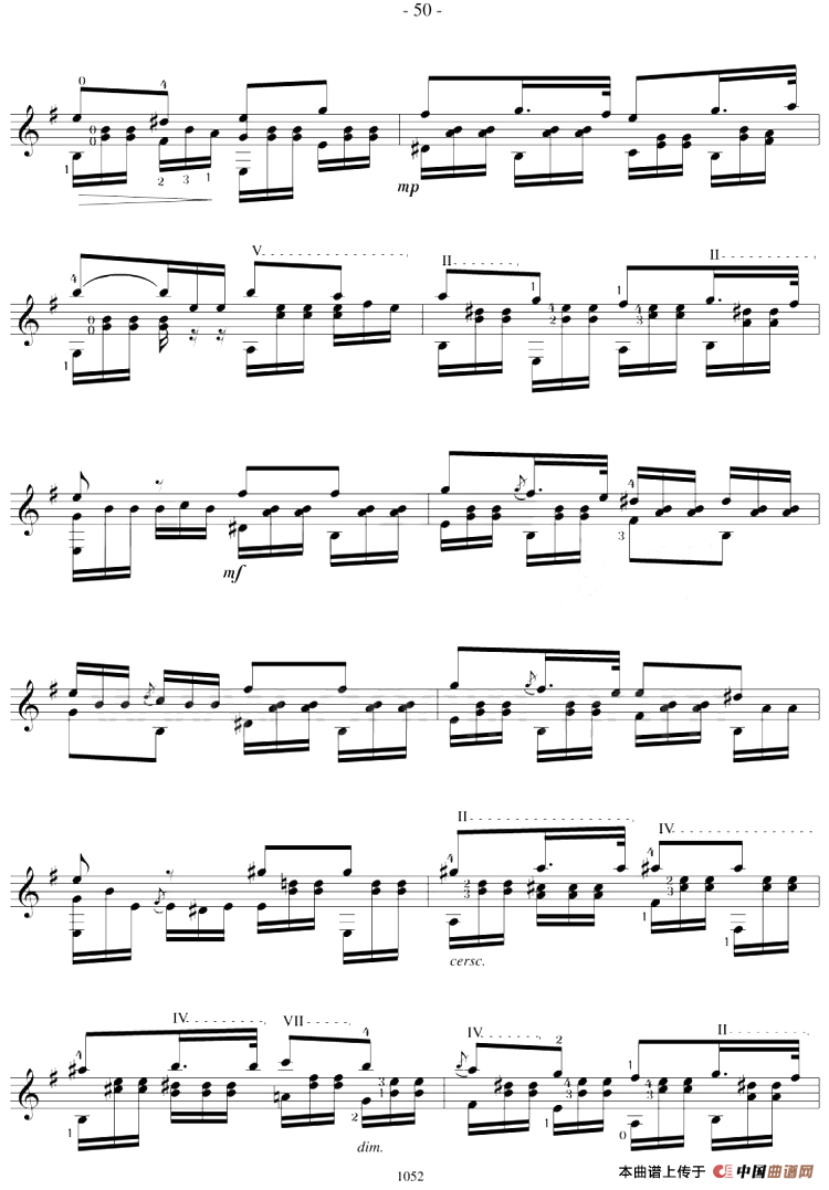 著名古典吉他练习曲（26）