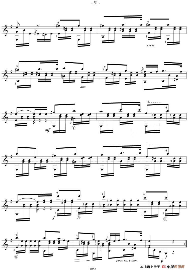 著名古典吉他练习曲（26）