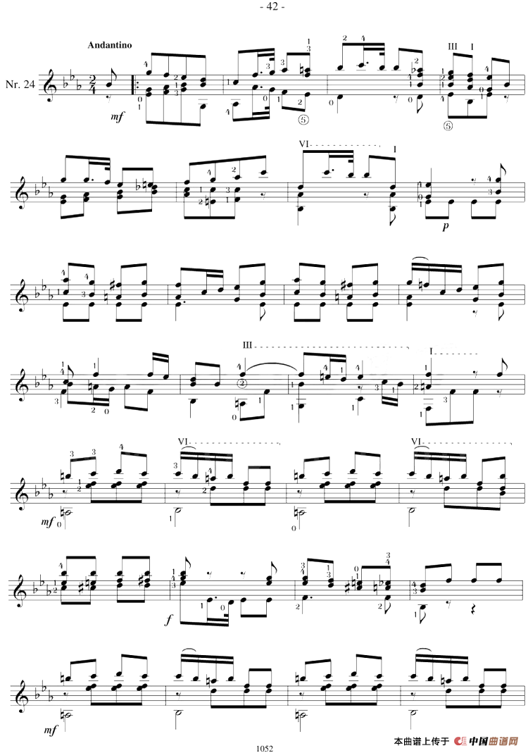 著名古典吉他练习曲（24）