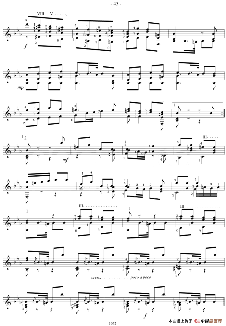 著名古典吉他练习曲（24）