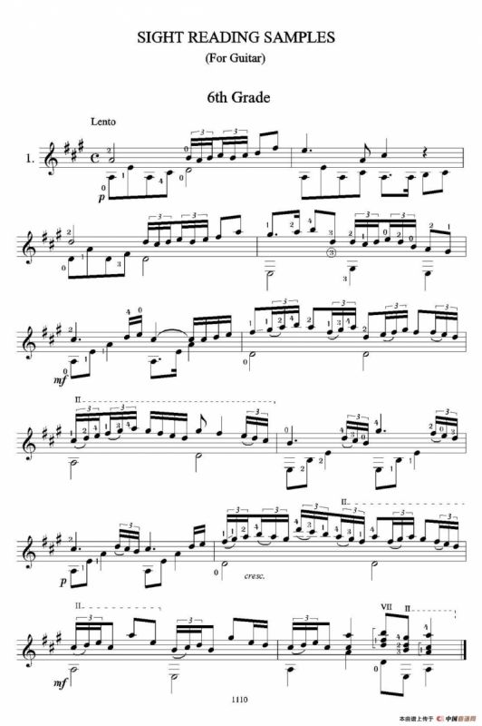 古典吉他视奏8首（6）