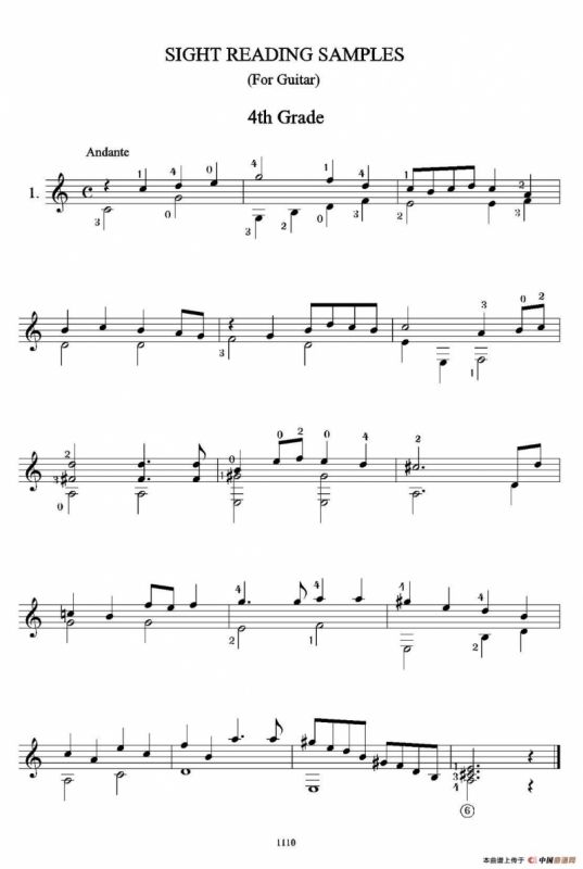 古典吉他视奏8首（4）