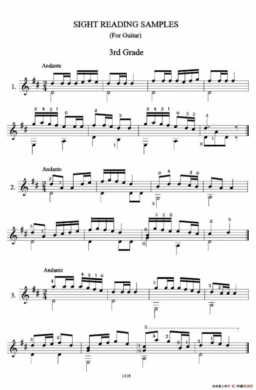 古典吉他视奏8首（3）