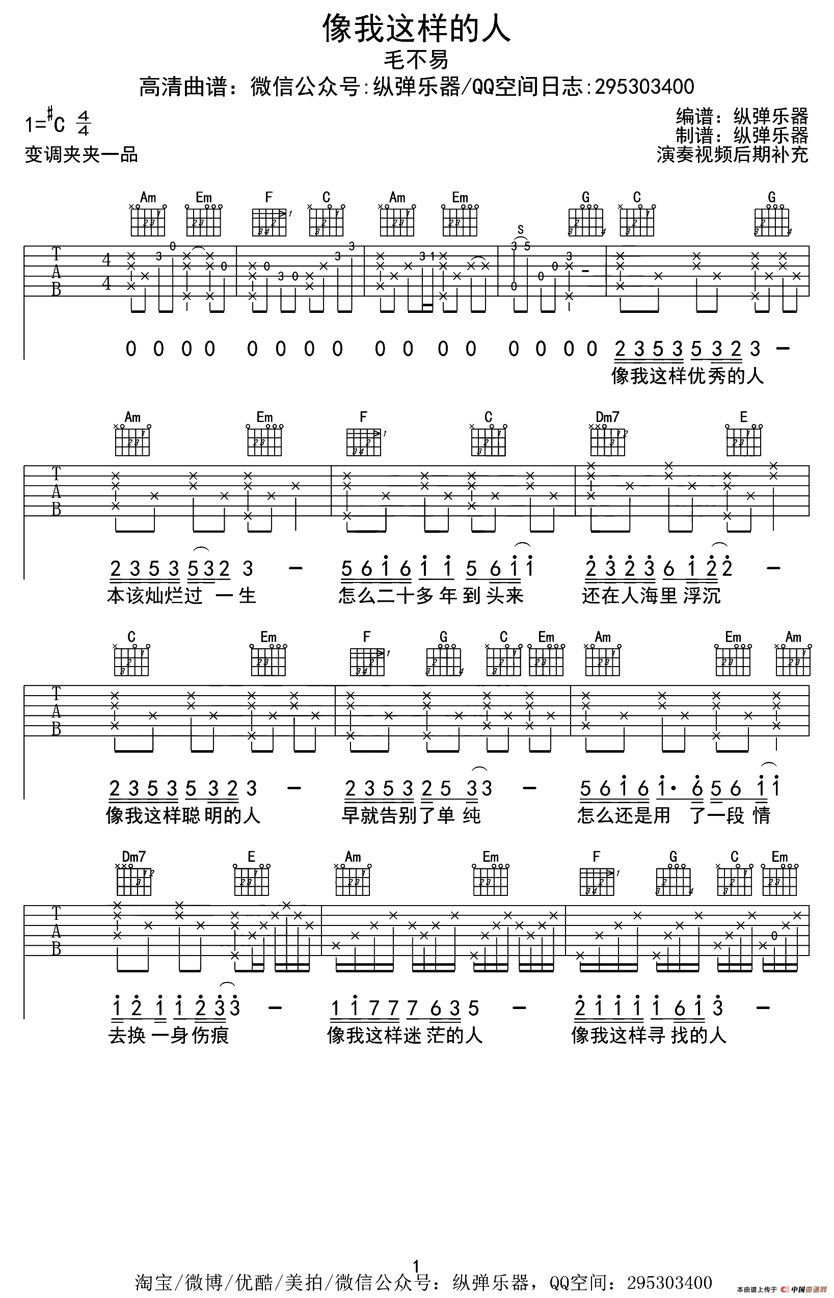 像我这样的人（纵弹乐器编配版）