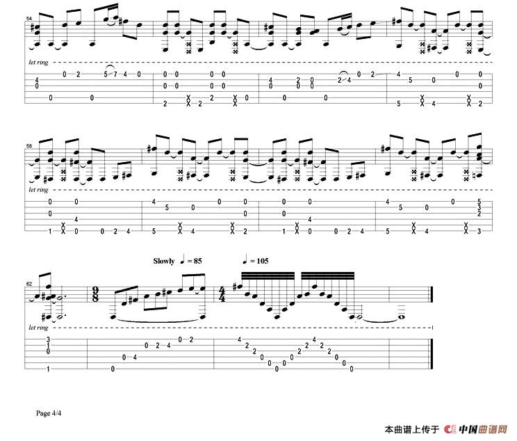 Growing up（指弹谱）