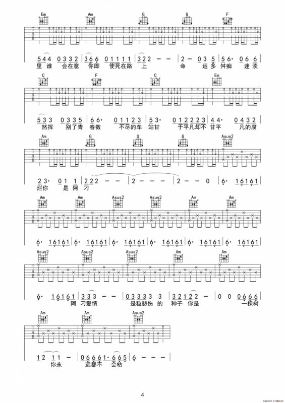 阿刁（巍小琪制谱版）