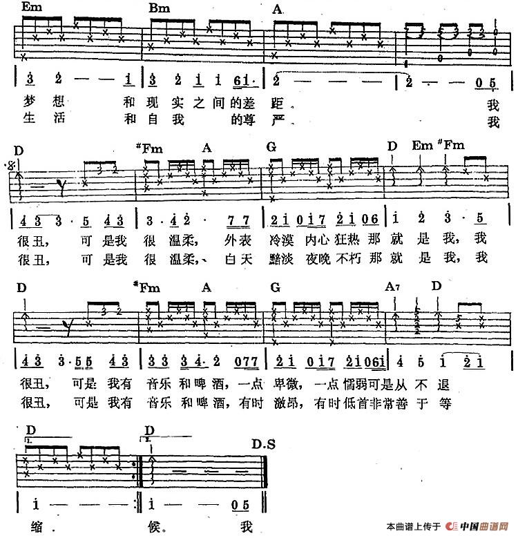 民族吉他弹唱：我很丑，可是我很温柔