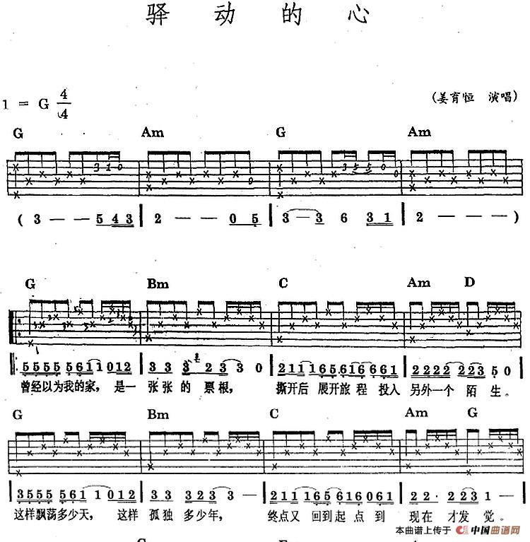 民族吉他弹唱：驿动的心