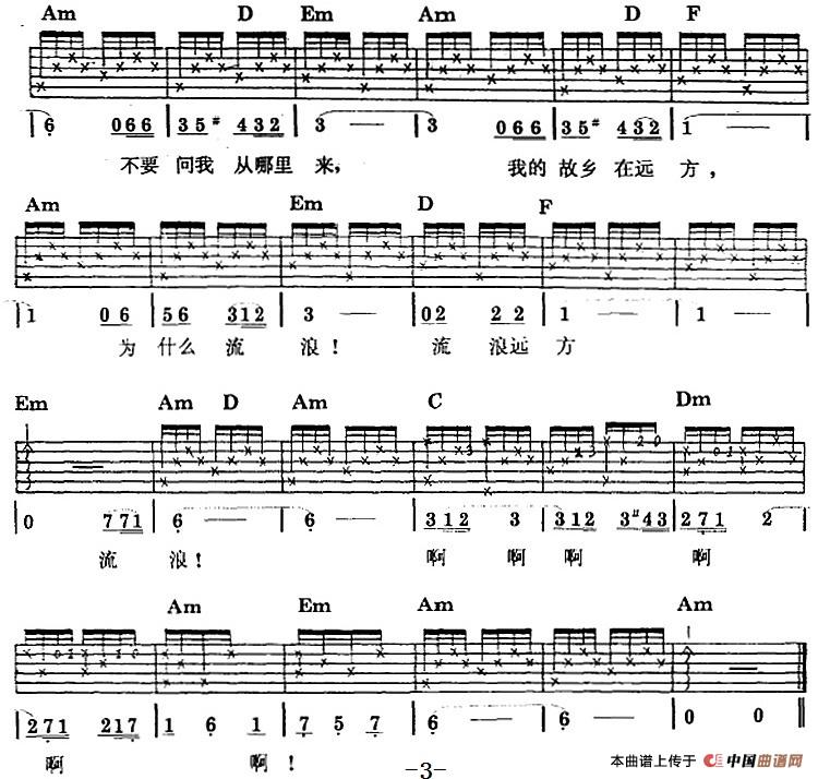 民族吉他弹唱：橄榄树