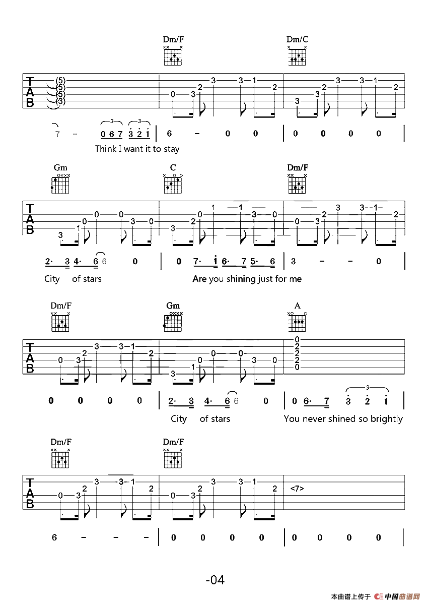 City Of Stars（来玩吉他版）