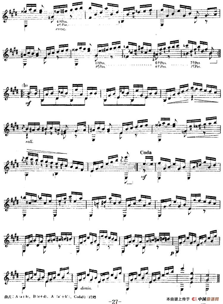 西班牙吉他独奏曲：五十首渐进练习曲