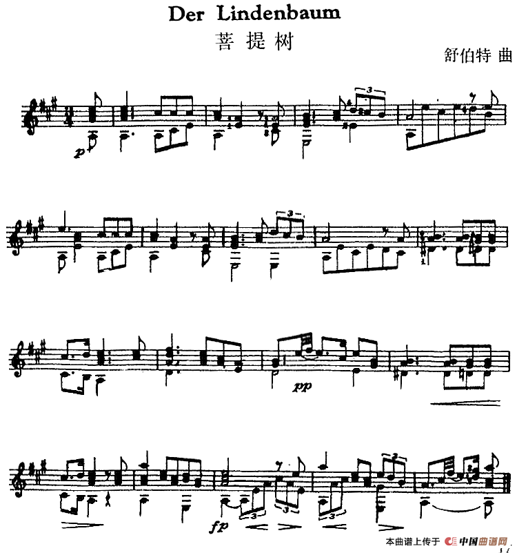 西班牙吉他独奏曲：菩提树