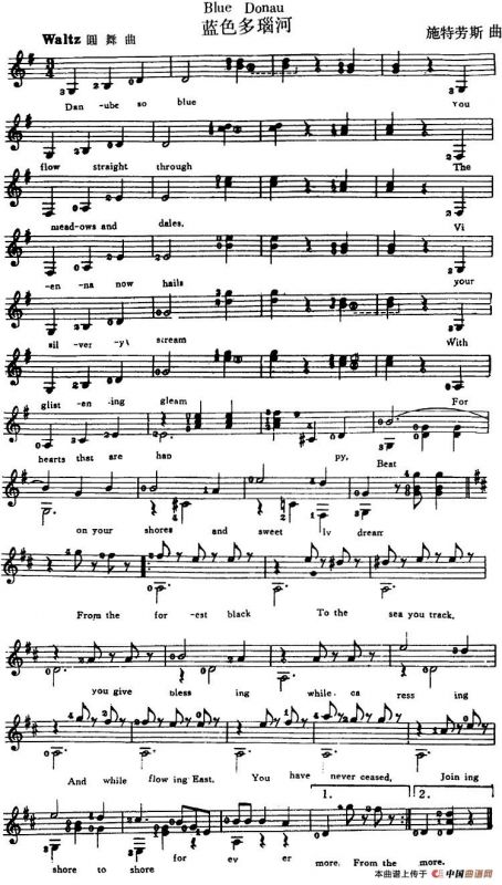 西班牙吉他独奏曲：蓝色多瑙河