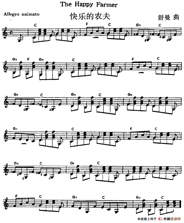 西班牙吉他独奏曲：快乐的农夫