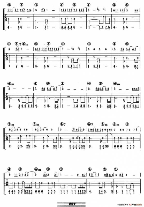 海阔天空（贝司谱）