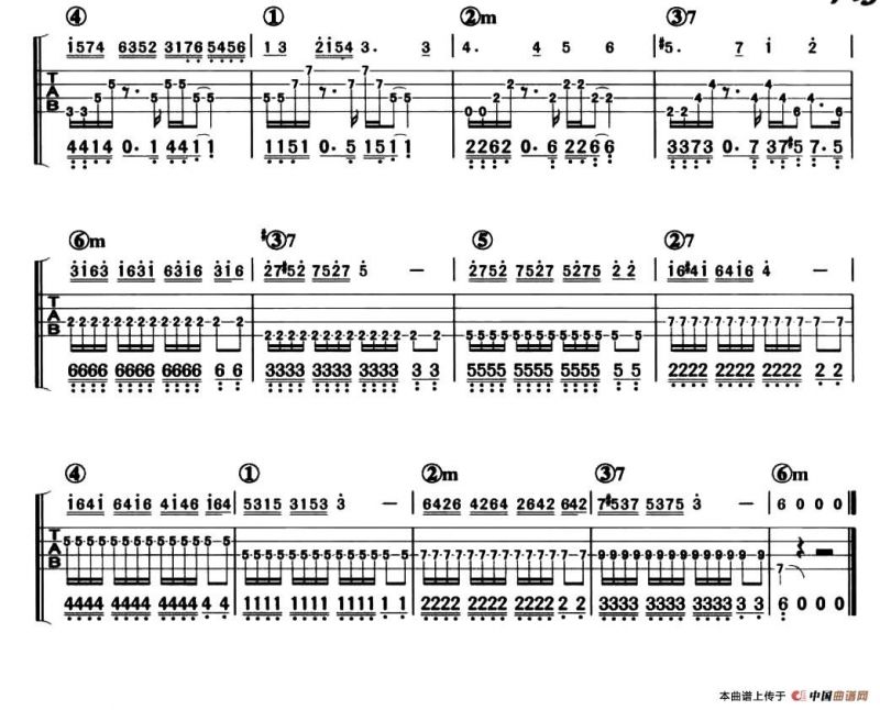 加州旅馆（贝司谱）