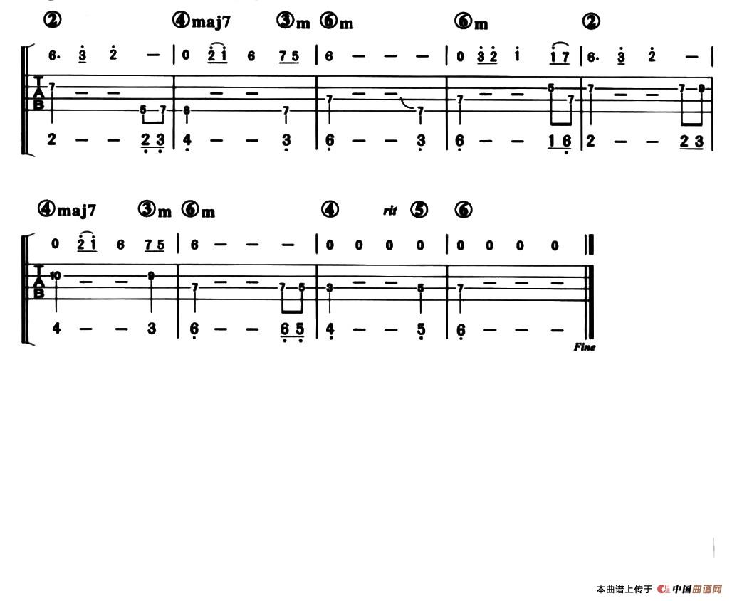 铁血丹心 （《射雕英雄转》主题曲 ）（贝司谱）