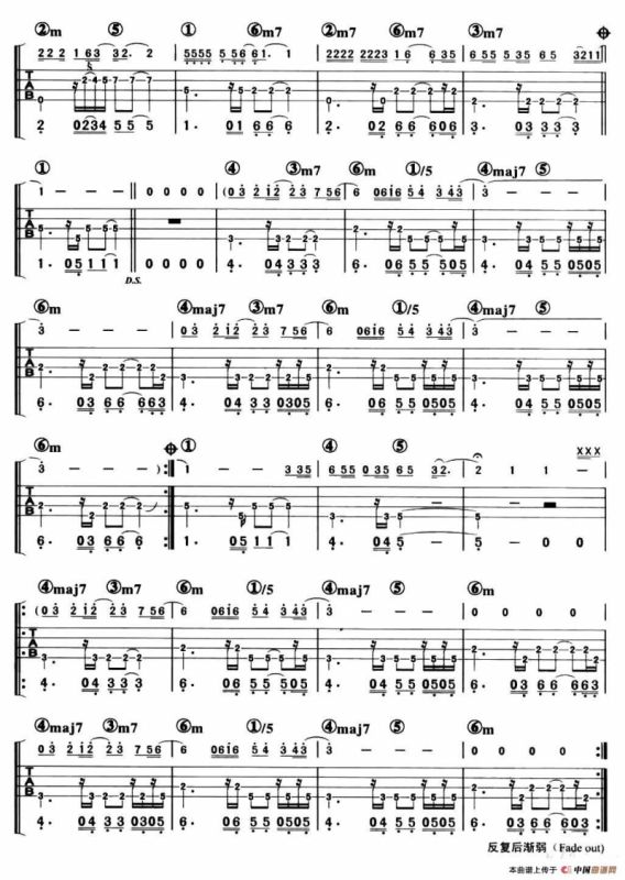 我可以抱你吗（贝司谱）